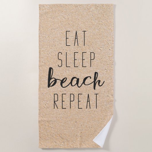 Essen Sleep Beach Wiederholung Strandtuch (Vorderseite)