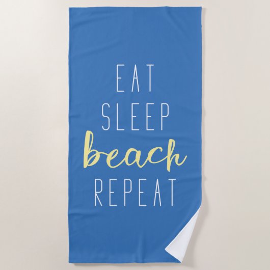 Essen Sleep Beach Wiederholung Strandtuch (Vorderseite)