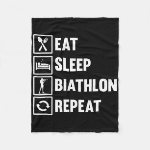 Essen Sleep Biathlon Wiederholung Motiv für einen  Fleecedecke