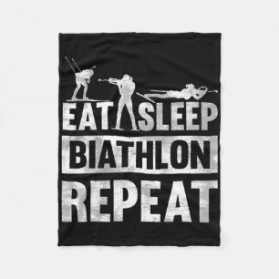 Essen Sleep Biathlon Wiederholung Motiv für einen Fleecedecke