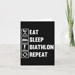 Essen Sleep Biathlon Wiederholung Motiv für einen  Karte