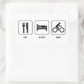 Essen Sleep Bike Rechteckiger Aufkleber (Tasche)