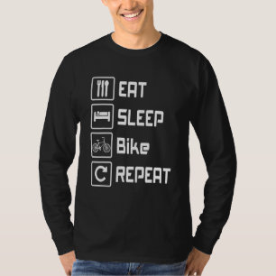 Essen Sleep Bike Wiederholung des Fahrradfahrers T-Shirt