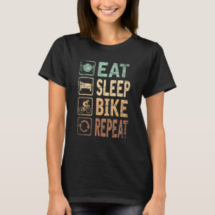 Essen Sleep Bike Wiederholung Fahrrad T-Shirt