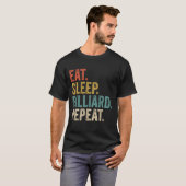 Essen Sleep Billiard's Funny Pool Billiard Zitat T-Shirt (Vorne ganz)