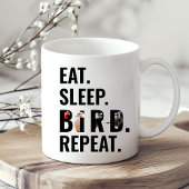 Essen Sleep Bird Wiederholung Bird Watching Kaffeetasse