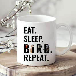 Essen Sleep Bird Wiederholung Bird Watching Kaffeetasse