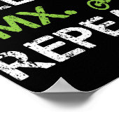 Essen Sleep BMX Freestyle Cycling Sarcasm Poster (Ecke)