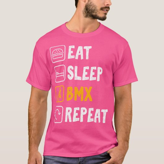 Essen Sleep Bmx Wiederholung Bike Bmx Rider T-Shirt (Vorderseite)
