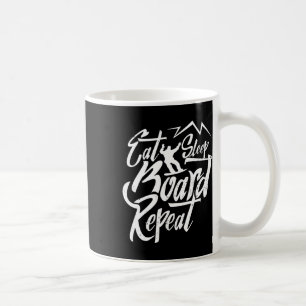 Essen Sleep Board Wiederholung Snowboarder Snowboa Kaffeetasse