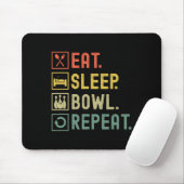 Essen Sleep Bowl Wiederholen Funny Bowling Bowler Mousepad (Mit Mouse)
