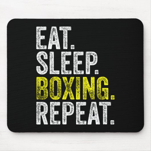Essen Sleep Boxing Wiederholen Boxer Fighter Fight Mousepad (Vorne)