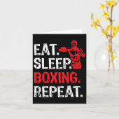 Essen Sleep Boxing Wiederholen Boxing Player Funny Karte (Gelbe Blume)