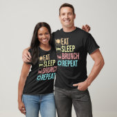 Essen Sleep Brunch Squad Wiederholung Frühstück Mi T-Shirt (Unisex)