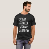 Essen Sleep Camp Wiederholen T Shirt Funny Geschen (Vorne ganz)
