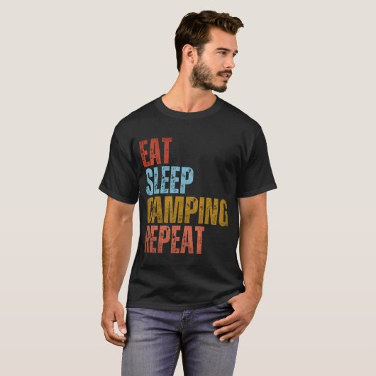 ESSEN SLEEP CAMPING WIEDERHOLEN T - Shirt (Vorne ganz)