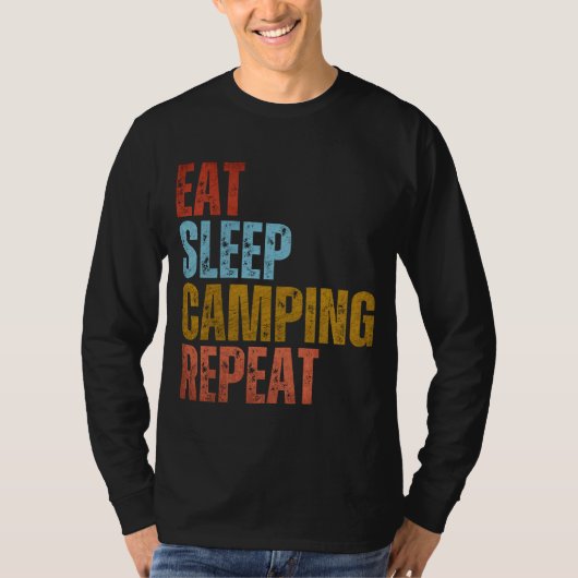 ESSEN SLEEP CAMPING WIEDERHOLEN T - Shirt (Vorderseite)