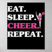Essen Sleep Cheer Wiederholung Cheerleader Fan Lov