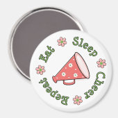Essen Sleep Cheer Wiederholung Cheerleader Magnet (Vorderseite/Rückseite)
