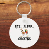 Essen Sleep CHICKENS Schlüsselanhänger (Vorderseite)