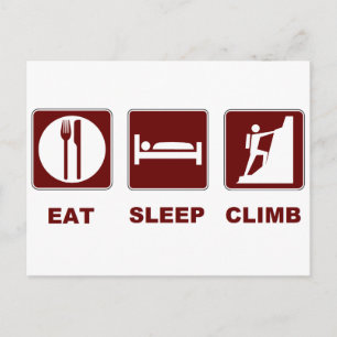 Essen Sleep Climb T - Shirt und Geschenkdesign Postkarte