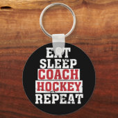 Essen Sleep Coach Hockey Wiederholung Hockey Coach Schlüsselanhänger (Vorderseite)