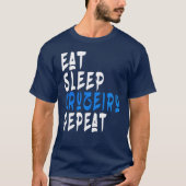 Essen Sleep Cruzeiro Wiederholung Fußball T-Shirt (Vorderseite)
