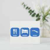 Essen Sleep Cuba Postkarte (Stehend Vorderseite)