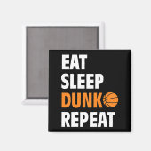 Essen Sleep Dunk Wiederholen Spaß Basketball Ball Magnet (Vorderseite/Rückseite)