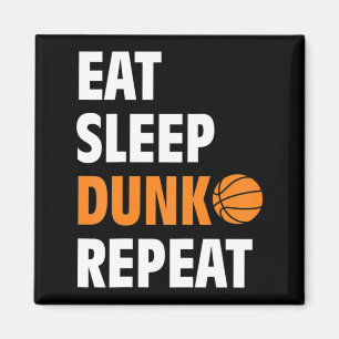 Essen Sleep Dunk Wiederholen Spaß Basketball Ball  Magnet