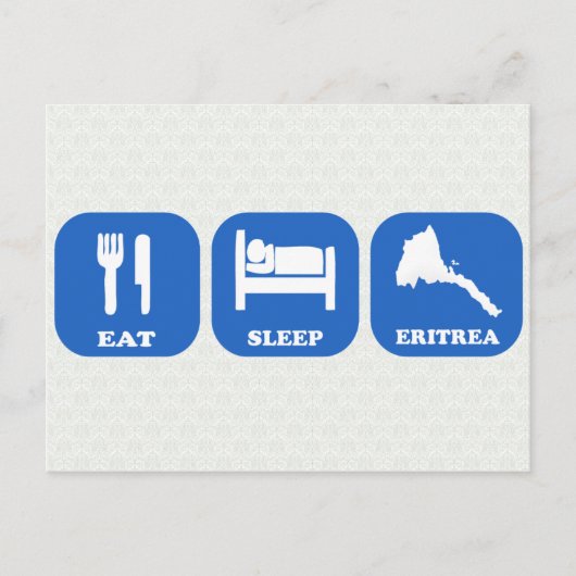 Essen Sleep Eritrea Postkarte (Vorderseite)