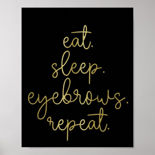 Essen Sleep Eyebrows Brow Technician Brow Poster (Vorne)