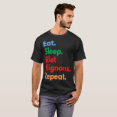 Essen Sleep Filet Mignons Wiederholung für Filet M T-Shirt (Vorne ganz)