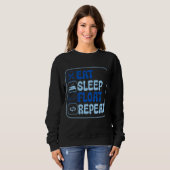 Essen Sleep Float Repeat Manatees Lover Oceanograp Sweatshirt (Vorne ganz)