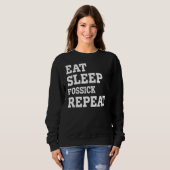 Essen Sleep Fossick Wiederholung Sarcastic Sweatshirt (Vorne ganz)