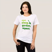 Essen Sleep Garden Wiederholen Gartenarbeit Lover  Tri-Blend Shirt (Vorderseite voll)