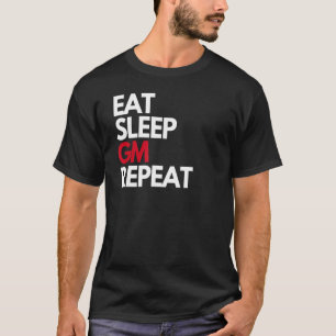 Essen Sleep GM Wiederholung NFT Crypto Slang Guten T-Shirt