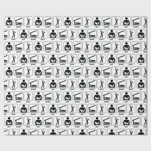 Essen Sleep Golf Geschenkpapier (Flach)