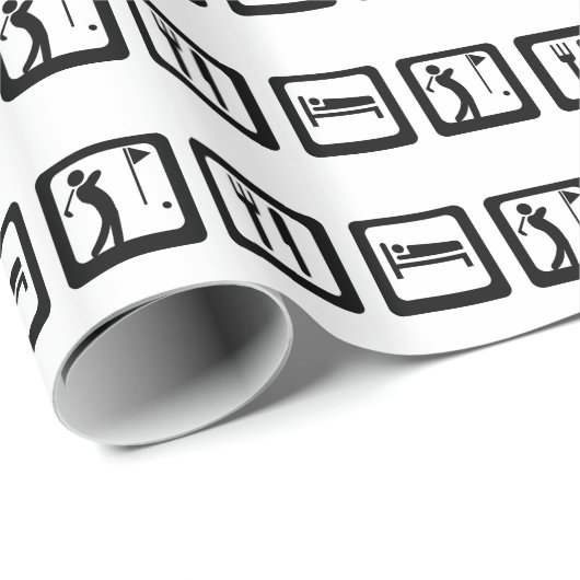 Essen Sleep Golf Geschenkpapier (Rolleneckpunkt)