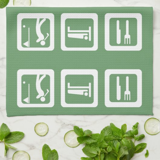 Essen Sleep Golf Handtuch (Gefaltet)