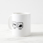 Essen Sleep Golf Kaffee Tasse (Vorderseite Links)