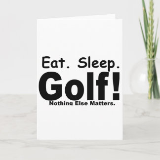Essen Sleep Golf - nichts anderes zählt Feiertagskarte