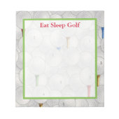 Essen Sleep Golf Notizblock (Vorderseite)