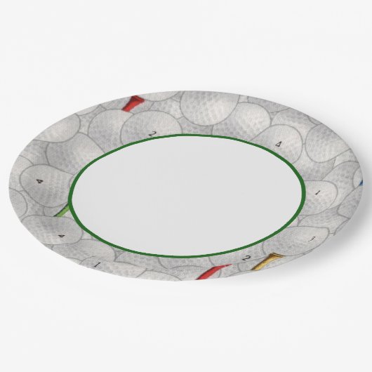 Essen Sleep Golf Pappteller (Schrägansicht)