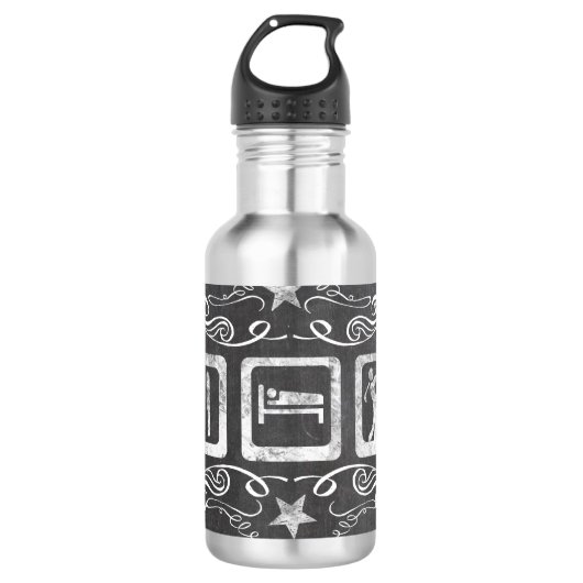 Essen Sleep Golf PERSONALISIERT Trinkflasche (Vorderseite)