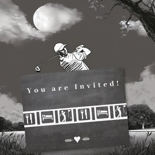 Essen Sleep Golf Postkarte