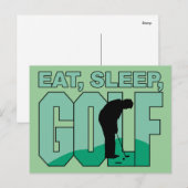 Essen Sleep Golf Postkarte (Vorne/Hinten)