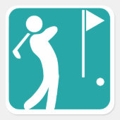Essen Sleep Golf Quadratischer Aufkleber (Vorderseite)