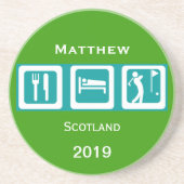 Essen Sleep Golf Sandstein Untersetzer (Vorne)