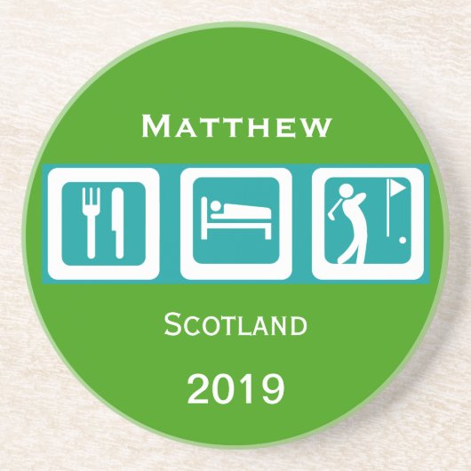 Essen Sleep Golf Sandstein Untersetzer (Vorne)